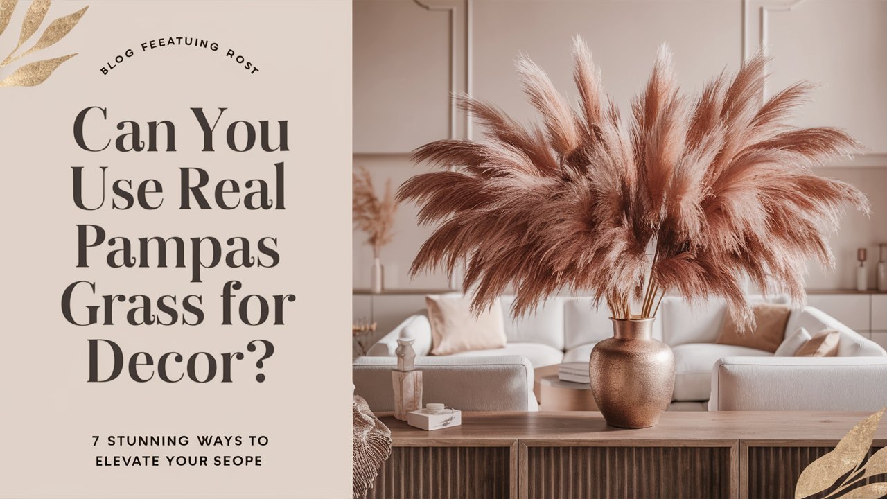 Can you use real pampas grass for decor