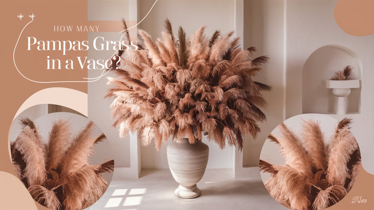 How many pampas grass in a vase